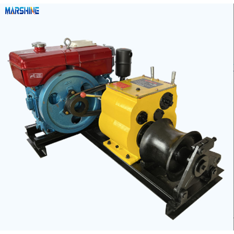 5 toneladang portable diesel cable na kumukuha ng winch machine
