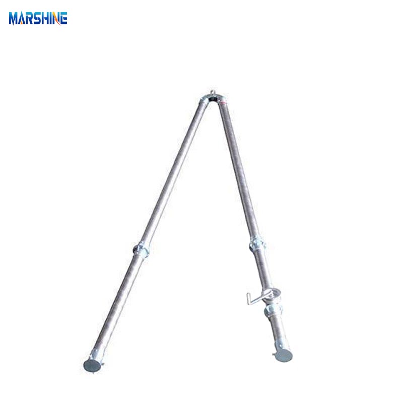 Aluminyo alloy tubular a-hugis gin poste na may manu-manong winch