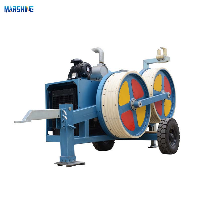 Double drum hydraulic cable na kumukuha ng tensioner