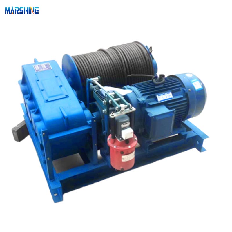 Electric powered high speed cable na kumukuha ng winch machine