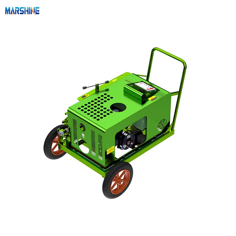 Gasoline powered belt type cable conveyor