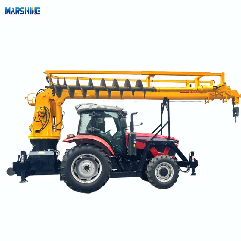 Ang pag -aangat ng drill integrated poste erection machine