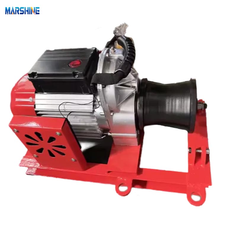 Light duty portable electric cable winch machine