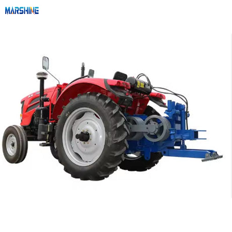 Tractor cable winch pull machine
